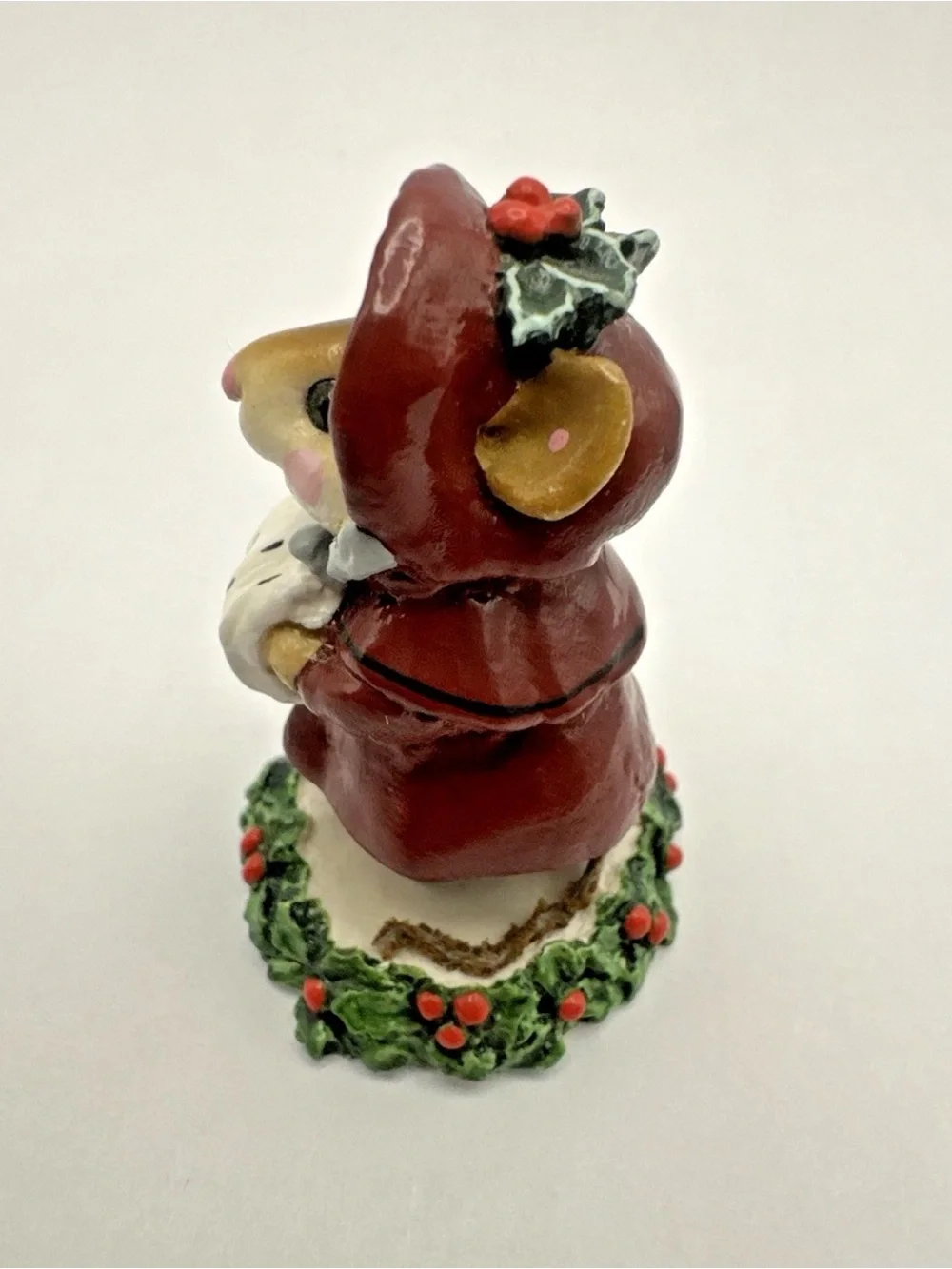 Wee Forest Folk M-146 Miss Noel Maroon Red WFF New in Box 1987 Anne Petersen